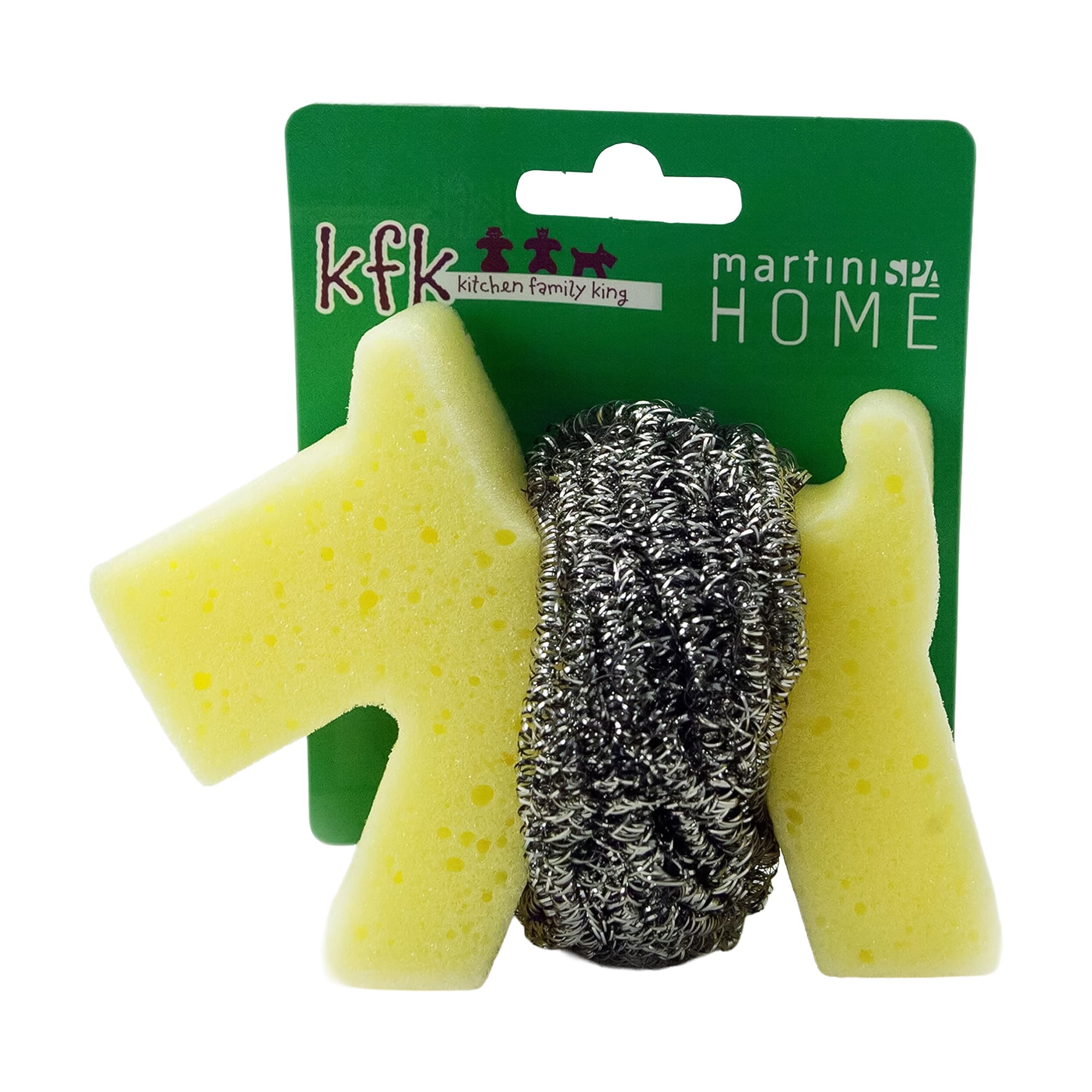 Губка кухонна для очищення MARTINI SPA Sponge Dog With Inox Spiral, 1 шт